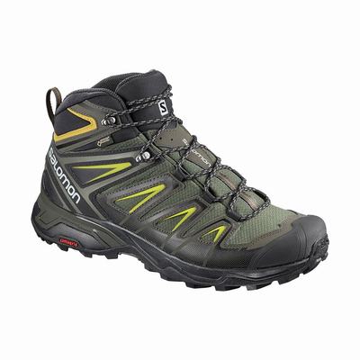 Pánské Vysoké Trekové Boty Salomon X ULTRA 3 MID GORE-TEX Šedé/Černé Výprodej SA14506-938